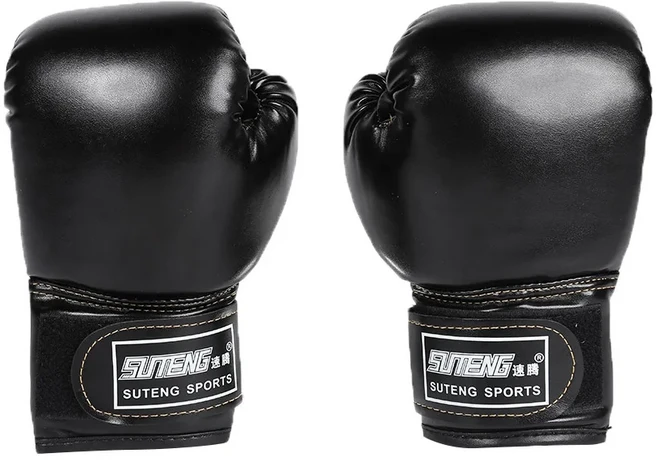 새로운 10/12/14/16oz 권투 장갑 전문 성인 산다 무에타이 싸우는 남자와 여자 훈련 샌드백 싸움 MMA, 03 12oz, 01 Black