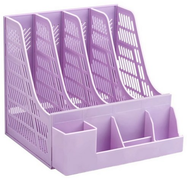 코히모 폴딩식 서류 파일꽂이, ALL PURPLE 1개, 4단