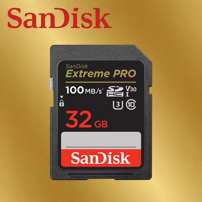 샌디스크 익스트림 프로 Class10 Extreme Pro UHS-I U3 V30 SDXXD SD 메모리카드, 1개, 32GB