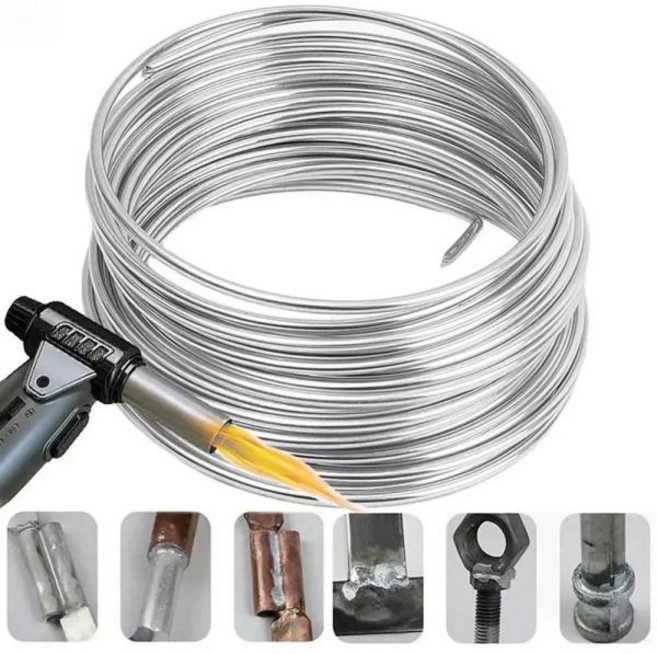 4 미터 용접봉 구리 및 알루미늄 플럭스 코어 와이어 강철 납땜 도구 용접, 05 2.0mm  100cm, 1개