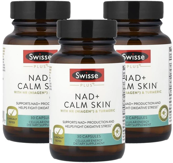 스위스 플러스 NAD+ 캄 스킨 Swisse Plus NAD+ Calm Skin 30정, 3개 - 쿠팡