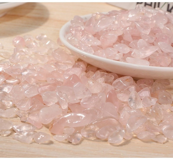 念念不忘水晶 粉水晶碎石 已鑑定證書 魚缸造景 能量擴香 招桃花愛情石, 粉水晶碎石/包