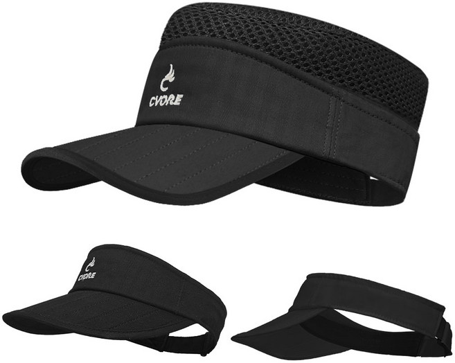 접이식 휴대용 군모 썬바이저변형 등산 모자 주트 패브릭, 블랙