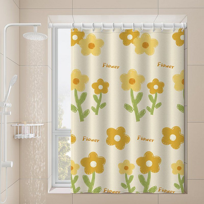 화장실 작은창문 커튼 방수 커텐 욕실커튼 샤워커튼 샤워커텐, G, 1개