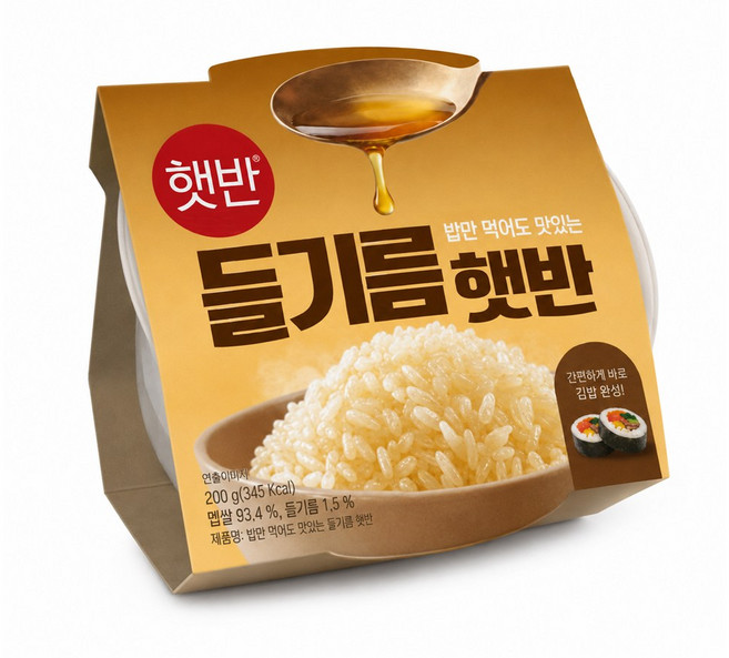 햇반 들기름밥, 6개, 200g