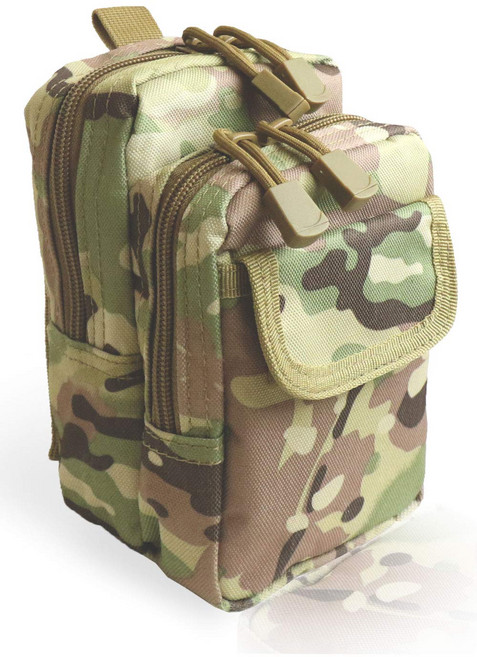 SHENKEL Shenkel MOLLE W 기능 벨트 파우치 밀리터리 파우치 스마트 폰 (위장 멀티, Black, 1개