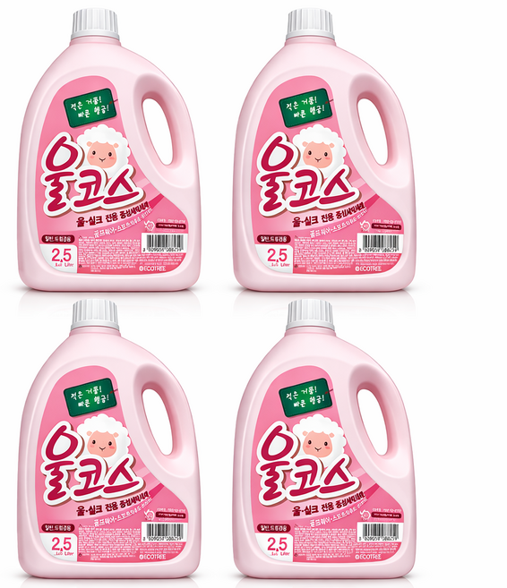 울코스 액체세제 2.5L x 4개 중성 세탁세제