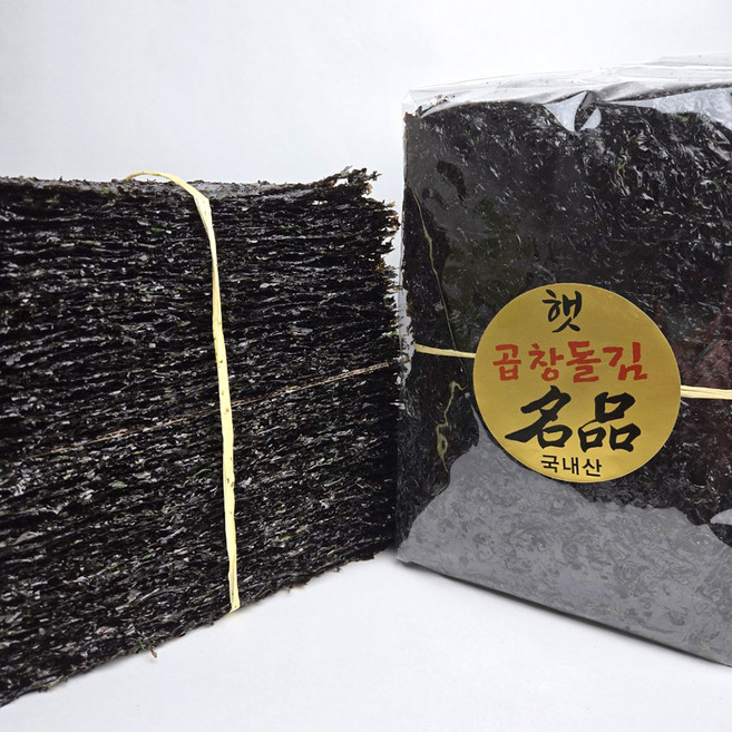 [바다찬미] 백화점납품용 햇 곱창돌김(특품) 100매 신안 완도 해남 진도, 1개, 420g
