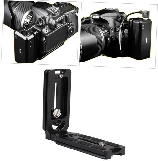 dslr 미러리스 카메라 세로 촬영용 L자형형 퀵슈 브라켓 삼각대 스탠드 헤드 마운트 플레이트