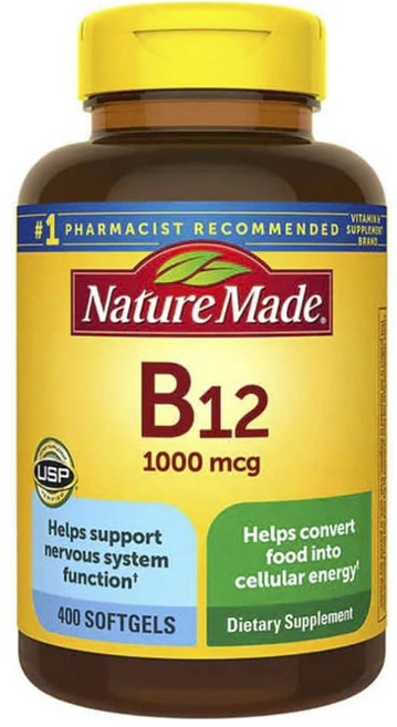 Nature Made 萊萃美 維他命B12軟膠囊 1000mcg, 400顆, 1罐