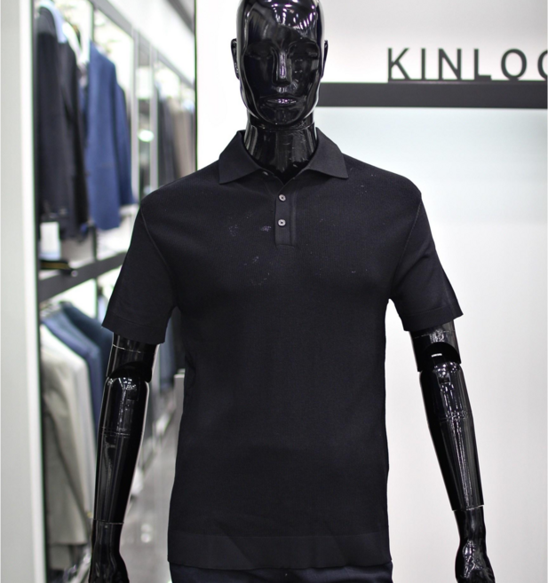 킨록 자외선차단 기능성 소재 남자반팔니트 2칼라 (블랙 블루) EF0106