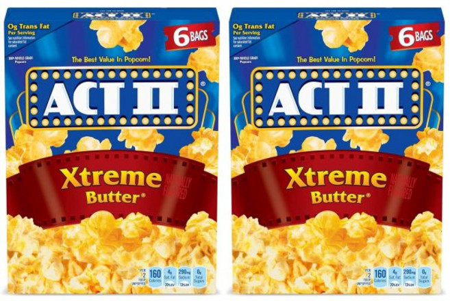 ACT II 엑스트림 버터 팝콘 2.75 온스 6개입 2팩, 78g