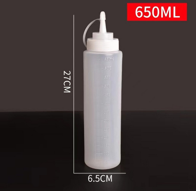 擠壓式調味瓶 250ML, 24安白 - 650ml, 1個