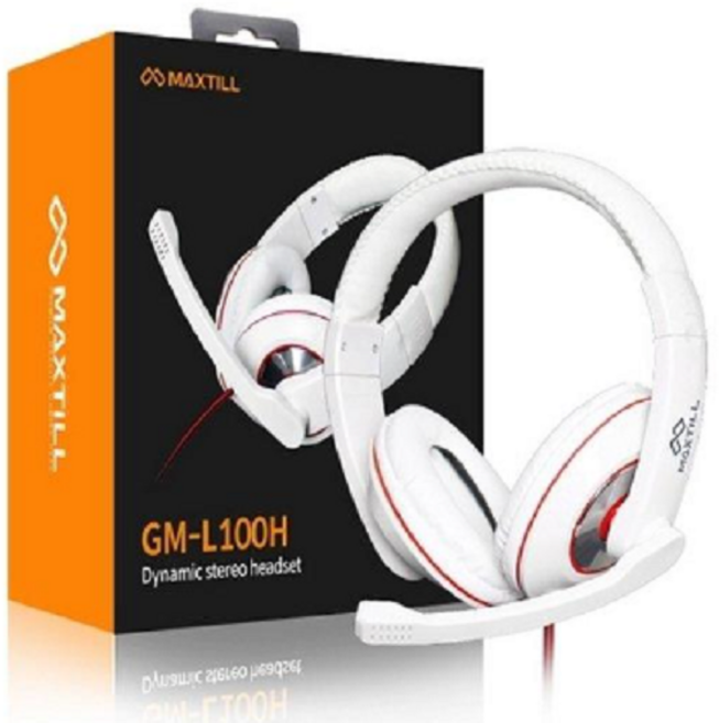 MAXTILL GM-L100H 다이나믹 스테레오 헤드셋 (화이트)