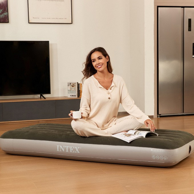 캠핑매트 (캠핑시즌특가)인텍스 /침대매트 에어매트/, 다크그린 퀸