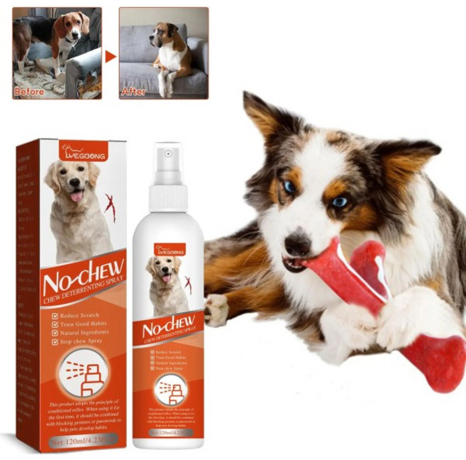 반려동물 씹기 방지 스프레이 긁힘 소파 교정 가구 보호 개 행위 훈련 액체