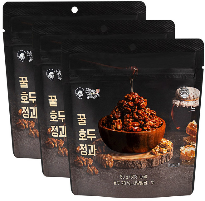 고독한미식가 꿀호두정과 전통방식 그대로 만든 프리미엄 간식, 3개, 80g