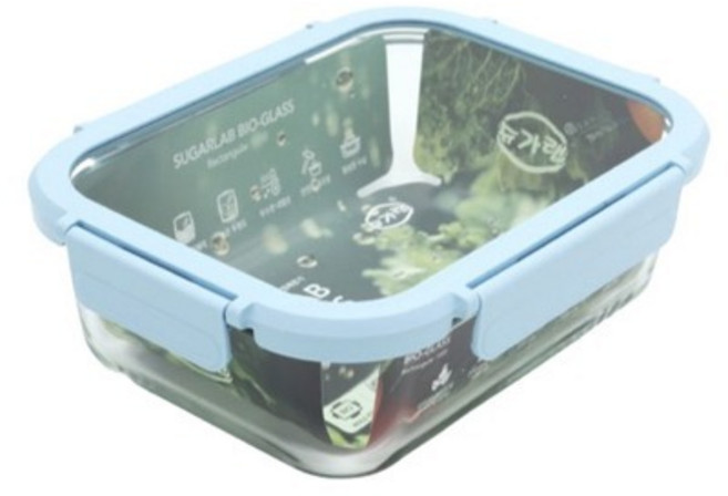 슈가랩 바이오 글라스 직사각 1040ml 5400 냉장고 정리 전자레인지 내열유리 반찬통