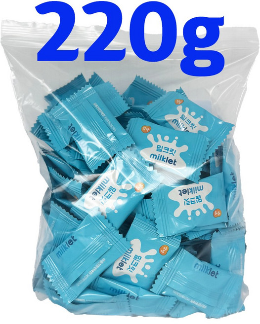 앙팡 밀크릿 220g 국산 우유사탕 밀크캔디 대략 100개입 아기사탕, 1개