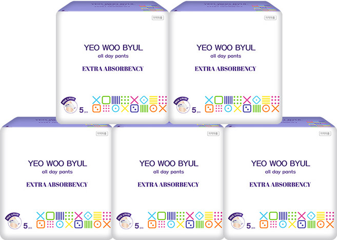 여우별 올데이 팬티형 생리대, 5개, 5개입, 대형