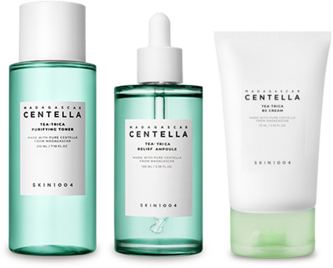 스킨천사 마다가스카르 센텔라 티트리카 기초 3종 (토너+앰플+B5크림), 1세트