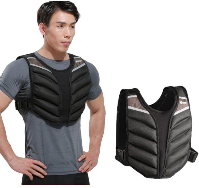 중량조끼 헬스 모래주머니 베스트 풀업 크로스핏 웨이트조끼, 그레이 블랙 약 4.5kg