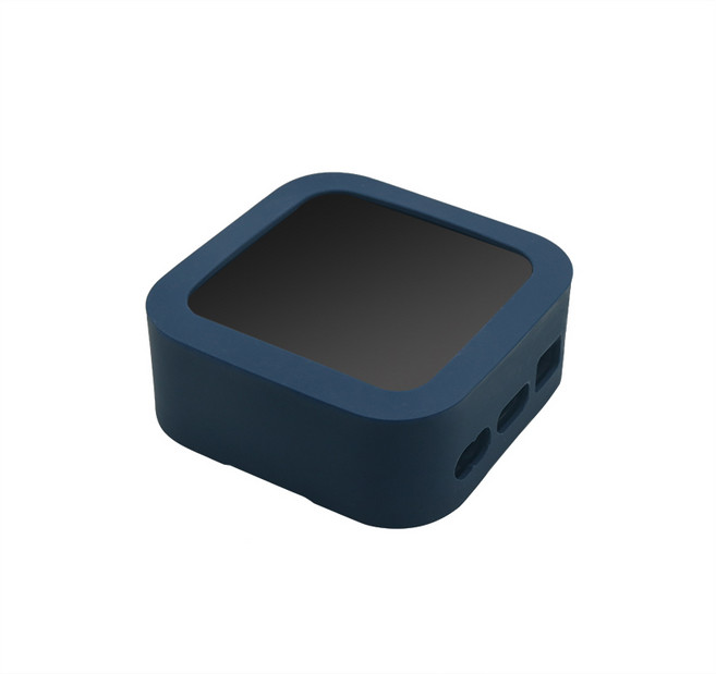 2021 애플 TV 4K 6세대 전용 셋톱박스 컬러 실리콘 벽걸이 케이스, NAVY, 1개