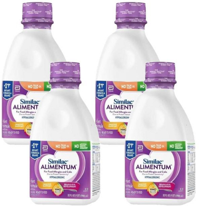 씨밀락 알리멘텀 2’-FL HMO 하이포알러제닉 유아 분유 946ml, 4개