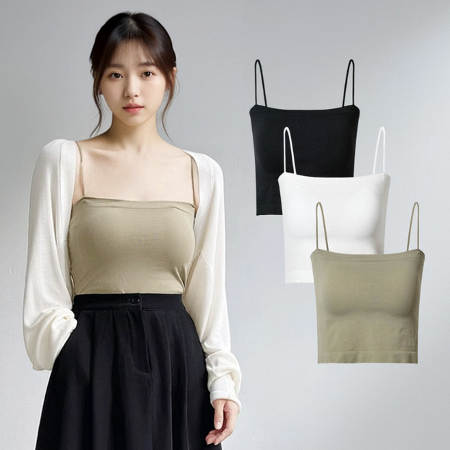 제너럴에이 캡나시 3p 세트 브라캡 나시 브라탑 캡내장 끈나시 탱크탑 이너탑