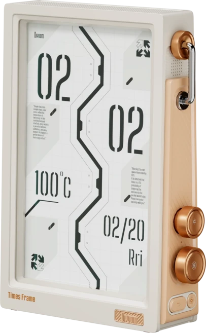 Divoom Times Frame 스마트 HD 화면 | 10.1인치 DIY 디지털 시계 암호화폐 주식 날씨 달력 기술 데스크 설, 02 하얀색