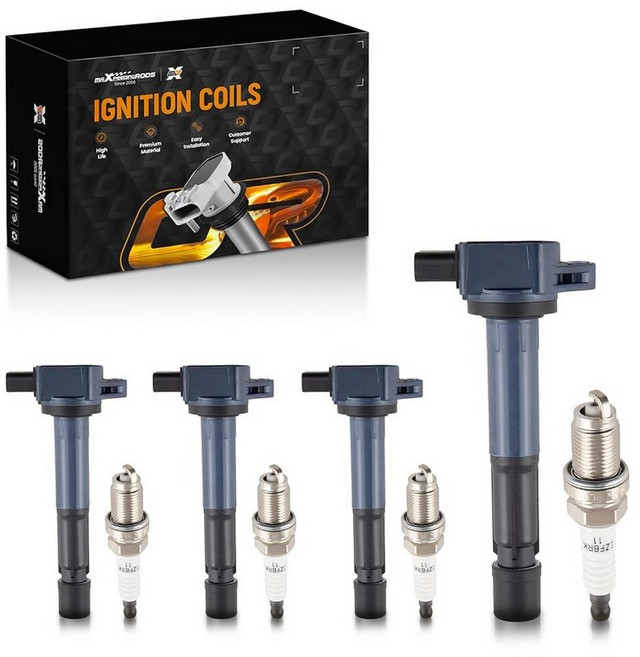 MaXpeedingrods UF417 점화 코일 팩 및 이리듐 스파크 플러그 4개 세트 Acura TSX 2.4L l4 2004 2005 2006 2007 2008에 적합, UF417 - 2004-2008 TSX 2.4L
