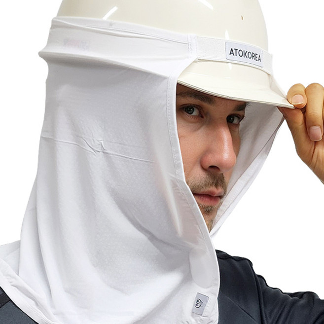 (국산) 고급형 자외선차단 안전모 햇빛가리개-캡선가드 모자 찍찍이 차광 통풍 그늘막 차단막 쿨 바람막이 모자햇빛가리개