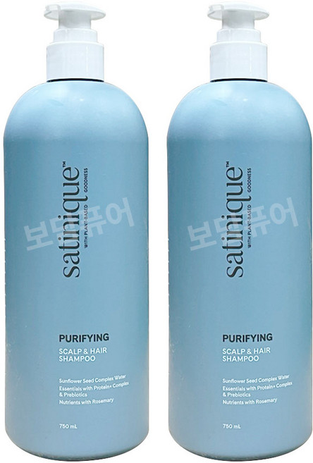 암웨이 새티니크 퓨리파잉 스캘프 앤 헤어 샴푸 두피 각질, 2개, 750ml