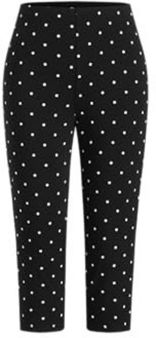 CIDER Women Mid Waist Polka Dot Capri Leggings High Stretch Slim Fit Cotton Blend Knit Fabric Pan