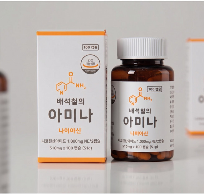 배석철의 아미나 고용량 비타민B3 미국산 나이아신아마이드 500mg, 1개, 100정