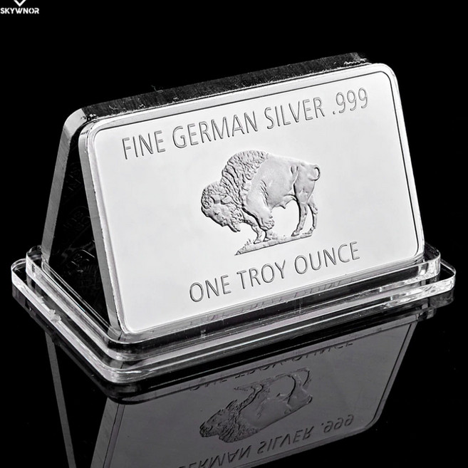 실버바 모형 기념품 트로이 온스 버팔로 덩어리 동전 컬렉션, 실버바 GD15078, 1개