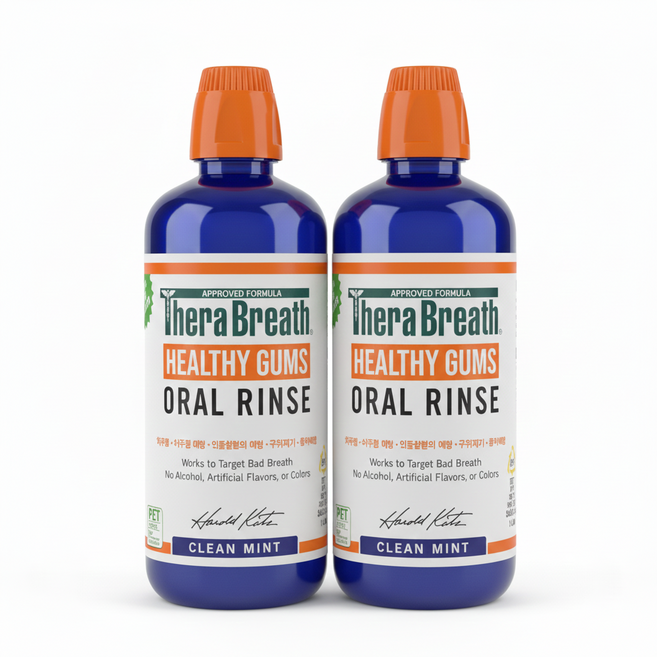 테라브레스 오랄린스 클린민트 구강청결제, 1L, 2개