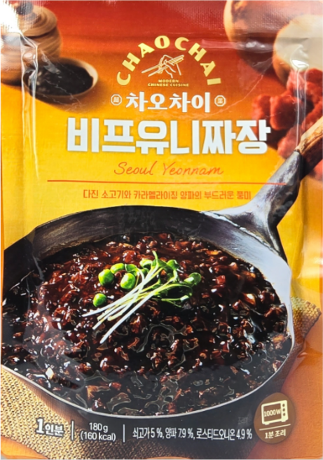 차오차이 비프 유니짜장, 180g, 1개