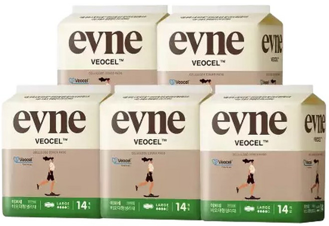 이브네 비오셀 생리대 대형 14Px5팩, 5개