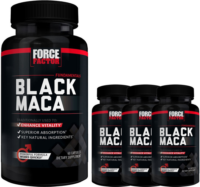 Force Factor 黑瑪卡膠囊, 60顆, 4罐