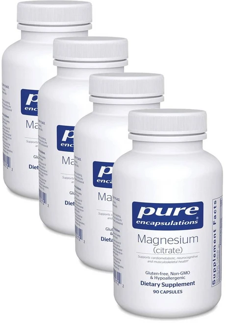 퓨어인캡슐레이션 마그네슘 시트레이트 캡슐 Pure Encapsulations Magnesium (Citrate), 90정, 4개 - 쿠팡