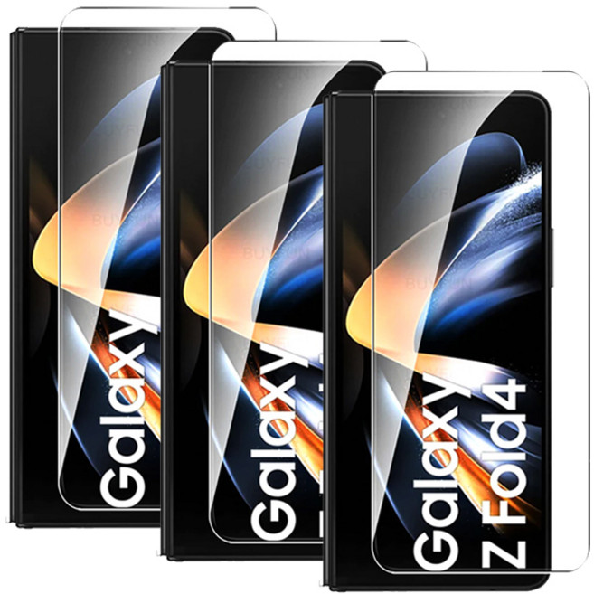 스톤스틸 1+1+1 갤럭시Z폴드4 전면 액정 보호 강화유리 필름, 3개