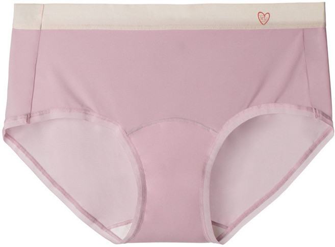 高彈超薄冰絲內褲 女士 三角褲 加長襠 不勒腿 速幹, 豆沙粉,M