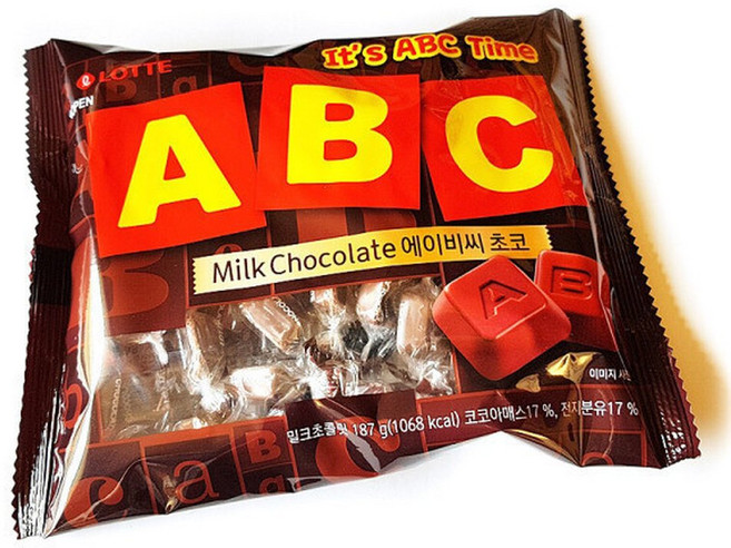 롯데 ABC 초콜릿 187g 4개