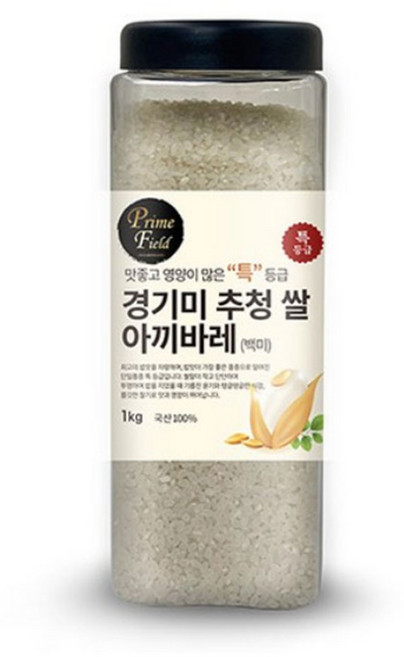 Prime Field 경기 추청 아끼바레 백미 특등급, 1kg, 3개