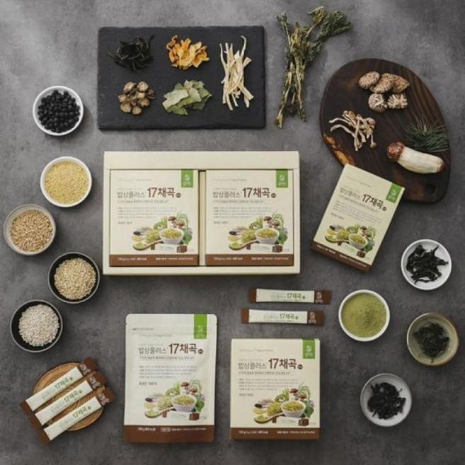 5곡 밥상플러스 17채곡 6채소 4gx30포 분말 혼합곡, 1개, 1g