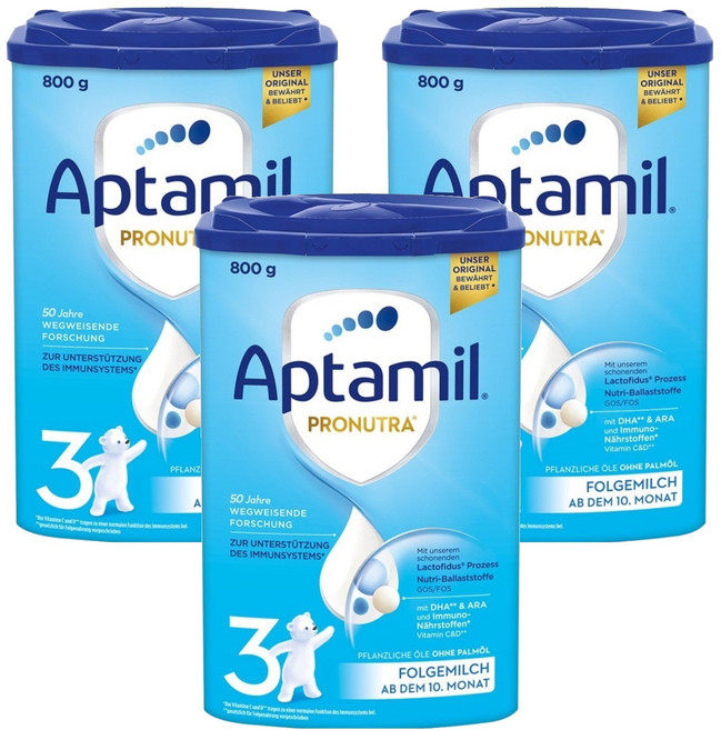 압타밀 프로누트라 분유 3단계, 800g, 3개