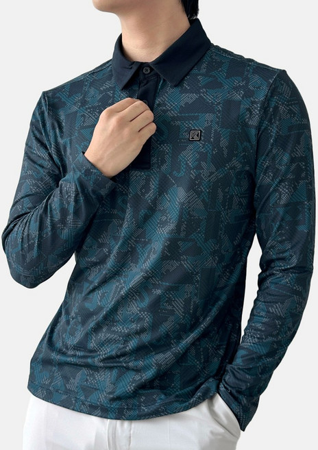 김영주스포츠 남성 간절기 카라티셔츠 KRMT6107 스판 긴팔티 골프 등산