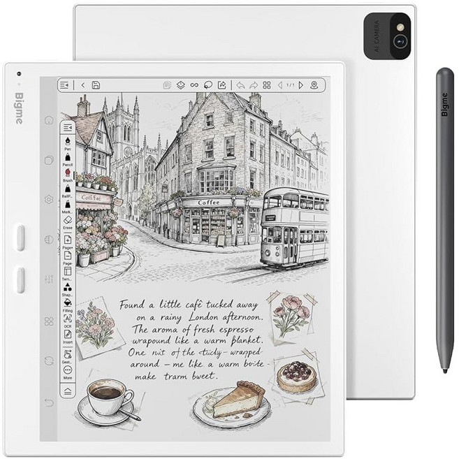 8GB 256GB 지문 해제 4G 연결 스타일러스 펜 옥타 코어 2 6Hz 긴 배터리 수명을 갖춘 Bigme B10 컬러 E-Ink 전자책 리더 태블릿 10 3" 디지털