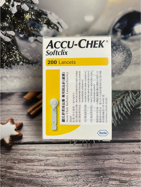 ACCU-CHEK 羅氏採血針200支/盒 舒柔採血針 羅氏舒柔採血筆專用, 1個, 羅氏採血針100隻/盒